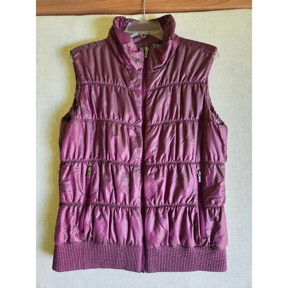 Columbia Omni-Heat Insulated Puffer Vest Purple Women’s XL Outdoor - Picture 1 of 11